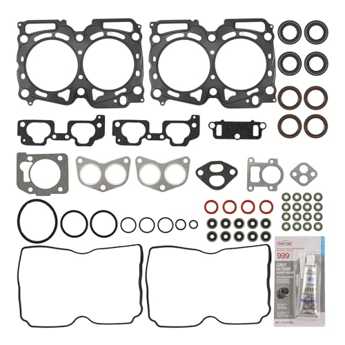 Image of KAX Engine Cylinder Head Gasket Set Compatible with Subaru Forester 1999-2005, Outback 2000-2001 2003-2005, Legacy Impreza Baja Saab 9-2X 2.5L, Head Gasket Kit, OE# HS 26170 PT-1