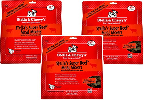 Stella & Chewys Freeze-Dried Super Beef Meal Mixer (Pack of 3)F