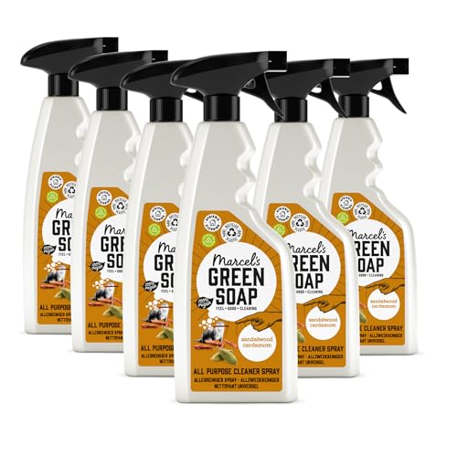 Marcels - Detergente spray multiuso per legno di sandalo e cardamomo, confezione da 6