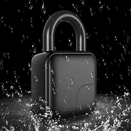 Cadeado inteligente de impressão digital sem chave cadeado antirroubo trava de segurança recarregáve