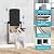 ClawJaw Doggy Door for Wall, Metal Frame and Telescopic Tunnel Pet Door, Double-Sided Wind Deflector and Magnetic Flaps, Easy to Install, Black (Pets Up to 50 Lb)-Medium