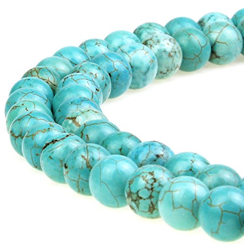 Mjdcb Best Sellers Stone Beads Turquoise Round Loose Beads For Jewelry Making Diy Bracelet Necklace (8Mm) #TOP5
