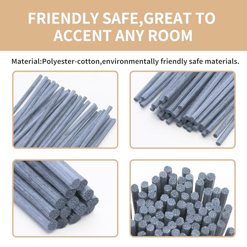  VFULIE 100PCS Reed Diffuser Sticks for Aroma Fragrance (Grey-Blue)
| 10 Inch Natural Rattan Wood Sticks Essential Oil D
