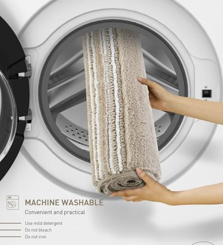 Image of Obsessions Ultra Soft Solid Bath Mat - Premium 1950 GSM Density, Anti-Skid Safety Backing & Superior Absorbency for Quick-Dry Comfort (50x80 cm, Beige)