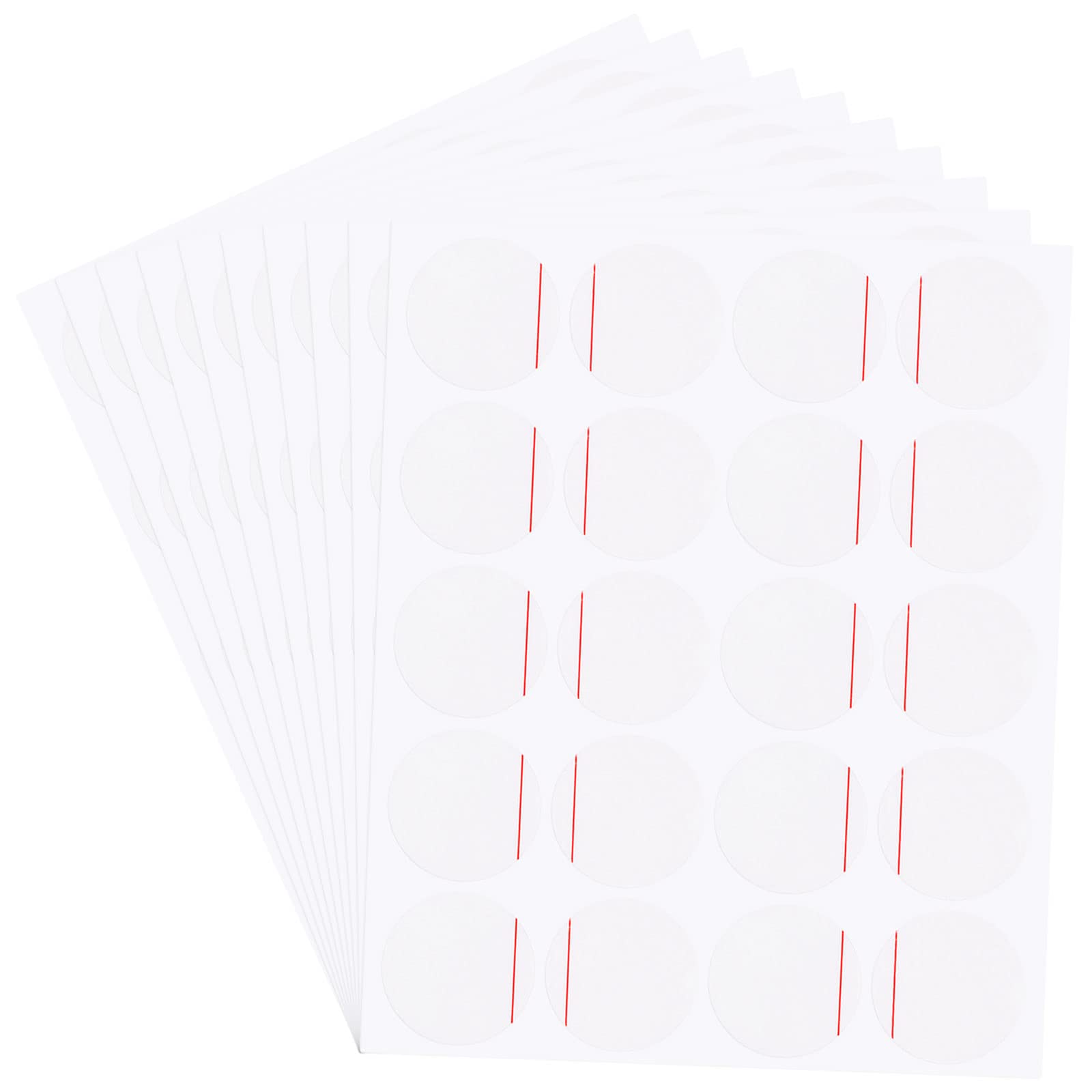 Sourcing Map 200pcs 30mm Red Line PE Round Watch Back Case Protector Film Stickers for Watch Back Case Protection