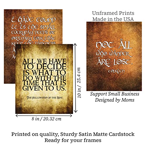 Silly Goose Gifts Lotr Not All Who Wander Are Lost - Book Movie Themed Wall Art Print Quotes Decoration For Home Office Room Bedroom Decor Hanging Poster #TOP2