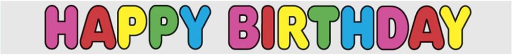 Multicolor Happy Birthday Foil Banner (3.6 meters) 1 Count - Vibrant & Eye-catching Party Decor, 12'