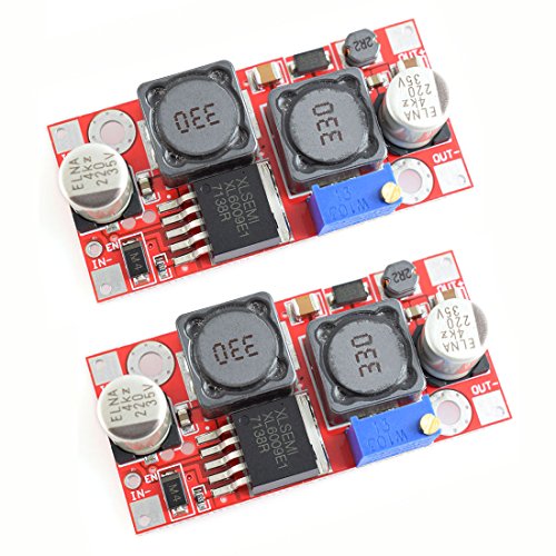 DZS Elec 2�� DC-DC �I�[�g�u�[�X�g�~���R���o�[�^�[ ���b�h�{�[�h �����\ �჊�b�v�� ���߉\�ȓd�����W���[�� 5.0-32V - 1.25-35V XL6009 �d�����M�����[�^�[