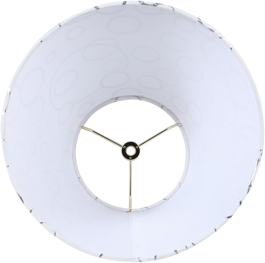 Aspen Creative 32638 Transitional Empire Shape Spider Construction Lamp Shade in White with Circle Pattern, 6" Top x 12" Bottom x 9" Slant Height