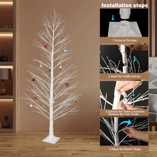 6FT-Enchanting-Birch-Tree-with-1300-LED-Lights-Twinkle-Light-White-Christmas-Tree-with-Timer-IP44-Waterproof-for-Indoor-Outdoor-Festival-Wedding-Party-Christmas-Decorations 6FT Enchanting Birch Tree with 1300 LED Lights Twinkle Light White Christmas Tree with Timer IP44 Waterproof for Indoor Outdoor Festival Wedding Party Christmas Decorations