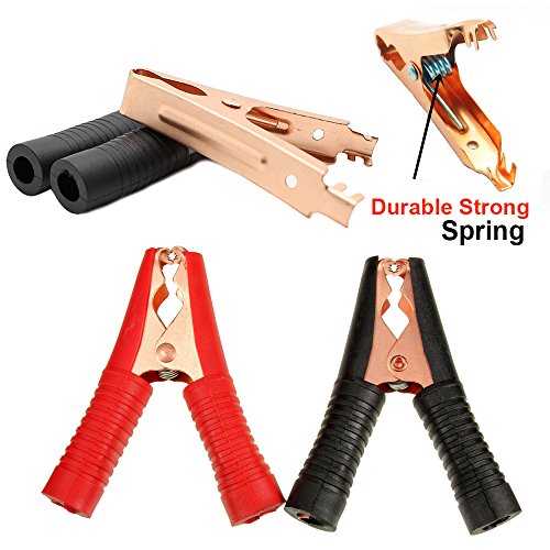 Insulated Alligator Clips Durable Heavy Duty Black & Red Boot Metal Spring Loaded Truck Car Battery Electric Test Clips Lead Probe Alligator Clamps (100A 10-Pack) #TOP2