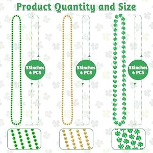 12pcsstpatricksdaynecklacegoldgreenbeadsshamrocksnecklaceplasticshamrocksbeadnecklacesetirishbeerdecorationssuppliesforstpatricksdayaccessoriesdecorationsfavorsbulk Urban Country Home Decor 12 pcs st patricks day necklace gold green beads shamrocks necklace plastic shamrocks bead necklace set irish beer decorations supplies for stpatricks day accessories decorations favors bulk urban country home decor