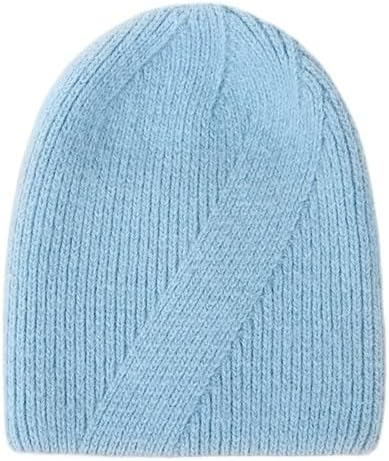 Thick Versatile Woolen Knitted Cap for Warm Winter Women's Caps