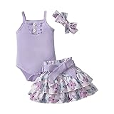 Generic Kids' Fashion Outfit Collections Children's Girls Summer Purple Sleeveless Tank Top Butterfly (Purple, 12-18 Months)