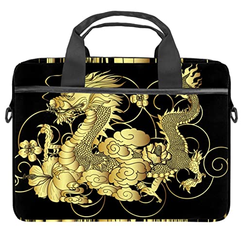 Sacoche ordinateur portable 13 13.3 14.5 pouces avec bandoulière et motif dragon