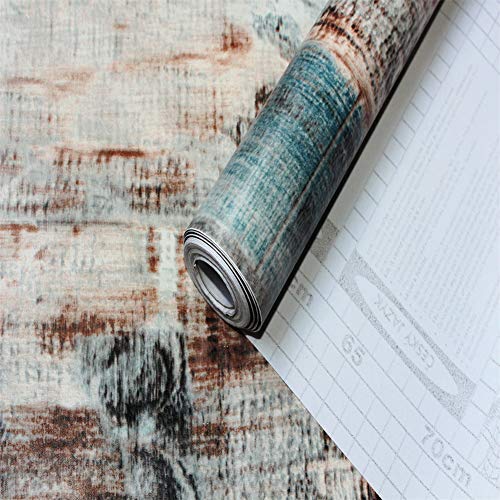 Orgrimmar 236" X 17.8" Wood Peel And Stick Wallpaper Self-Adhesive Removable Wallpaper Covering Decorative Stick Film Vintage Wood Panel Wallpaper Vinyl Simulated Decal Roll #TOP3