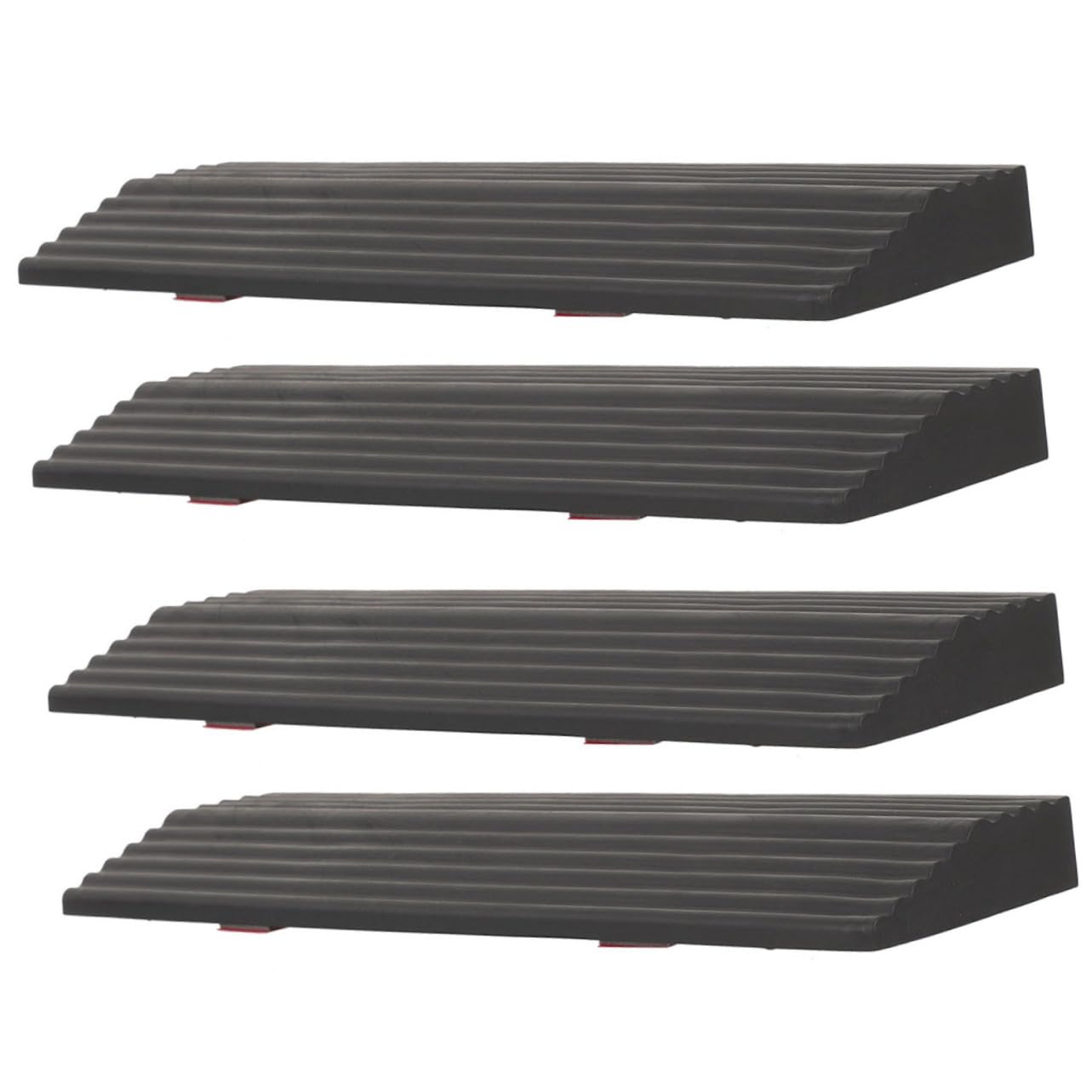WOFASHPURET 4pcs Rubber Threshold Ramp for Sweeping Robot Durable Angled Climbing Mat for Cars Suitcases Wheelchairs Lightweight and Portable Home Use Skid Design
