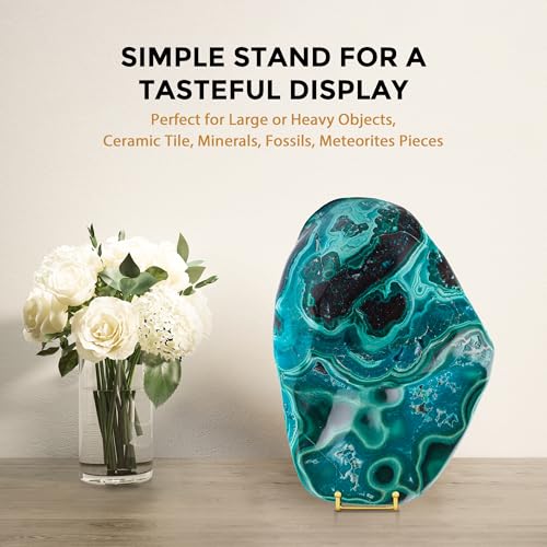 Image of TR-LIFE 16 Inch Gold Metal Plate Stand (2 Pack) - Heavy Duty Display Stand for Extra-Large Plates, Frames, Platters and Art