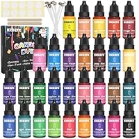 Flüssig-Kerzenfarbe – 30 Farben Wachsfarbe auf Ölbasis für die Herstellung von Kerzen, Farbstoff-Set für Sojawachs, Bienenwachs, Kerzenwachs