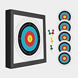 - QI HUO JU - Foam Archery Target High-Density Bow and Arrow EVA Targets for Backyard Practice Shooting Targeting, Include 5 Target Papers, 4 Pins (EVA Target)