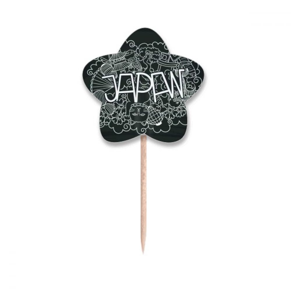 Cure-dents chat porte-bonheur drapeau japonais pour cadeau invités