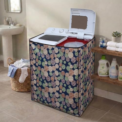 Image of DREAM CARE Waterproof & Dustproof Washing Machine Cover Top Load & Semi Automatic Suitable for 6 kg, 6.2 kg, 6.5 kg (80 x 86 x 51 cms)