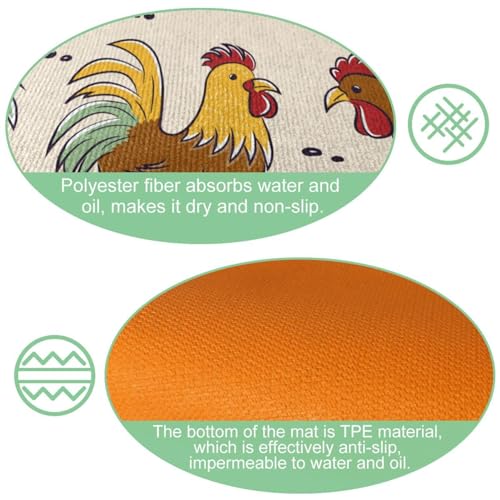 Alfombrillas de cocina para pasillo y cuarto de lavado diseño rústico de campo 6
