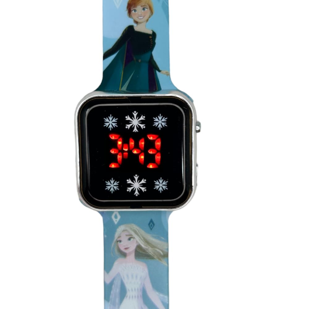 CARTOON Reloj de pulsera digital con pantalla LED y correa de silicona para niños
