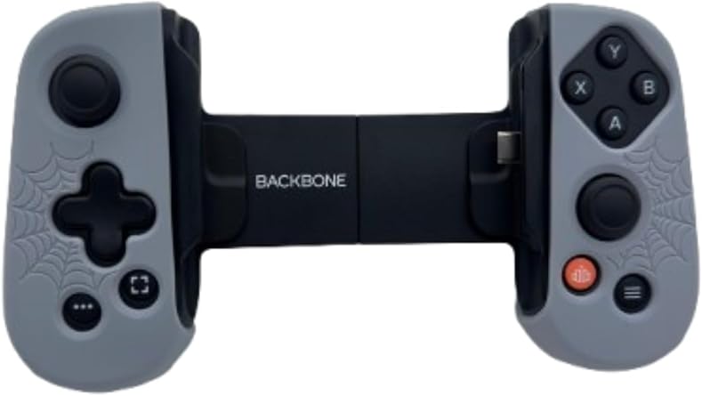 Handle Protective Case for Backbone One Mobile Gaming Controller with Lanyard, Silicone Grip Case Cover Compatible Gaming Controller Silicone 3 Colors - Black, White, Gray Gray