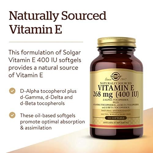 image for Solgar Vitamin E 268 MG (400 IU) (d-Alpha Tocopherol & Mixed Tocophero