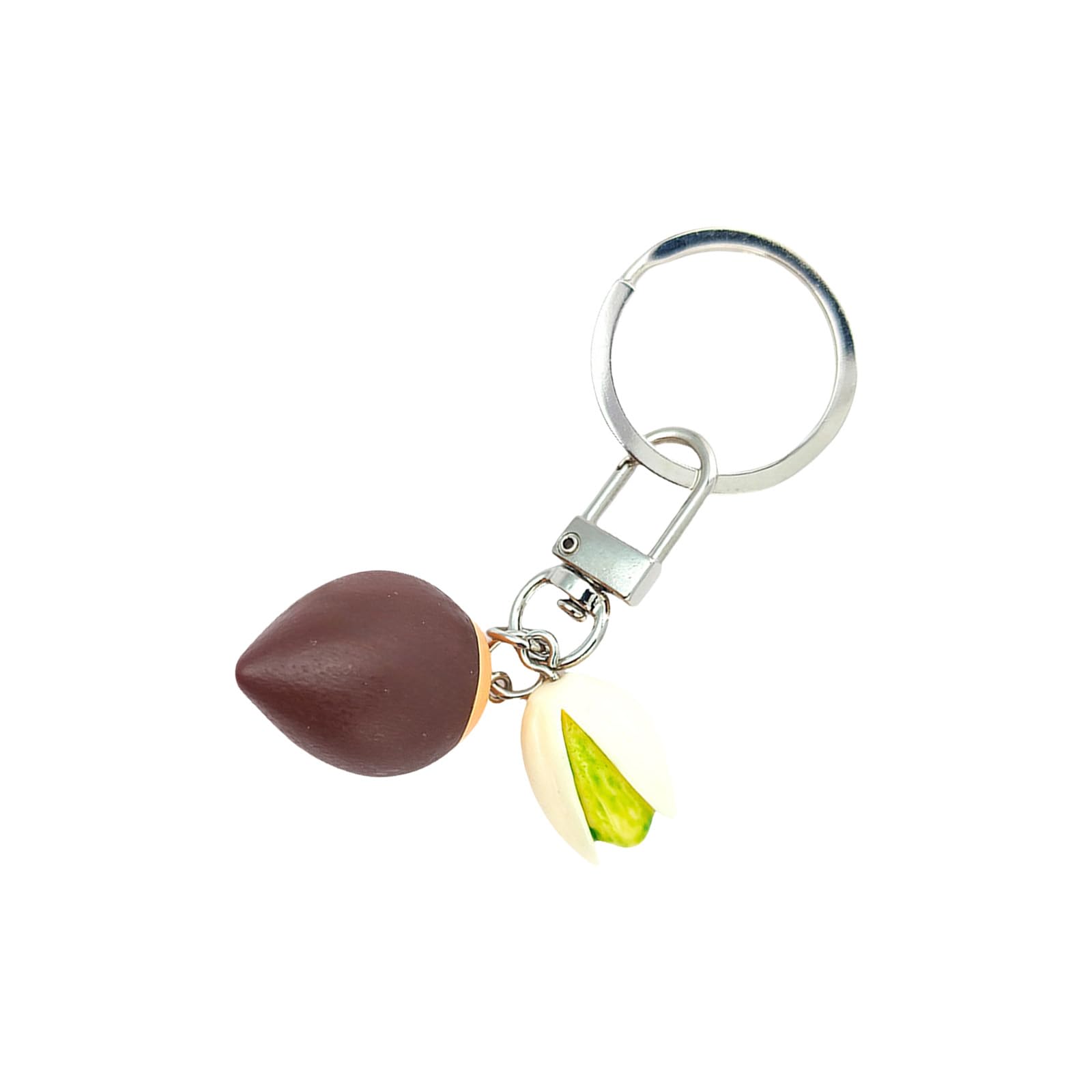 ZWWAAZHF Rubber Roasted Chestnut Keychain Miniature Simulation Artwork for Everyday Use Functional Decorative Accessory Chestnut Keychain
