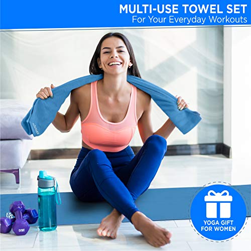 image for ReActive Non-Slip Yoga Microfiber Mat Towel Hot Yoga Pilates Workout, 