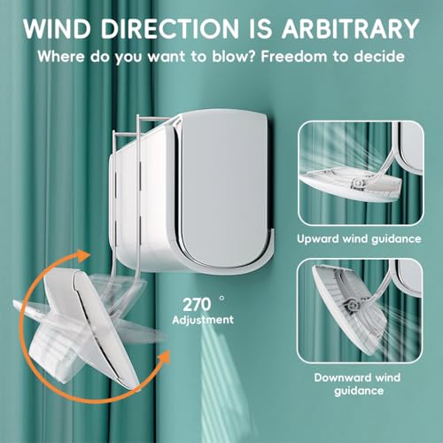 Image of HASTHIP Plastic Air Conditioner Deflector - Retractable Wind Deflector Adjustable Angle Design Universal Hanging Air Conditioner Wind for Room Bedroom Office