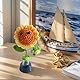 PARFCO Wackelfigur, Handgefertigt Wackelkopf, Spaß Wackelblume Solar, Wackelkopf Auto Wackelfigur, 17 × 11 × 5 cm Wackelfiguren, für Auto, Büro Und Zimmer