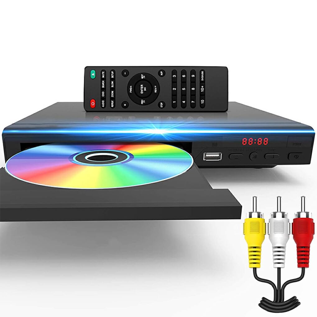 Lettore CD con Microfono HD 1080P Compatto per Smart TV Funzionalità Intelligente Lettore FORCD per Smart TV Mini Lettore FORCD