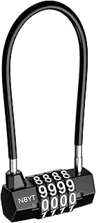 Ankilo Newest 4 Digit Combination Padlock, 3.54 inch Outdoor Waterproof Resettable Padlock for School, Employee, Gym & Sports Locker, Gate, Case, Toolbox, Fence - Black (HT19_S-MA05UK)