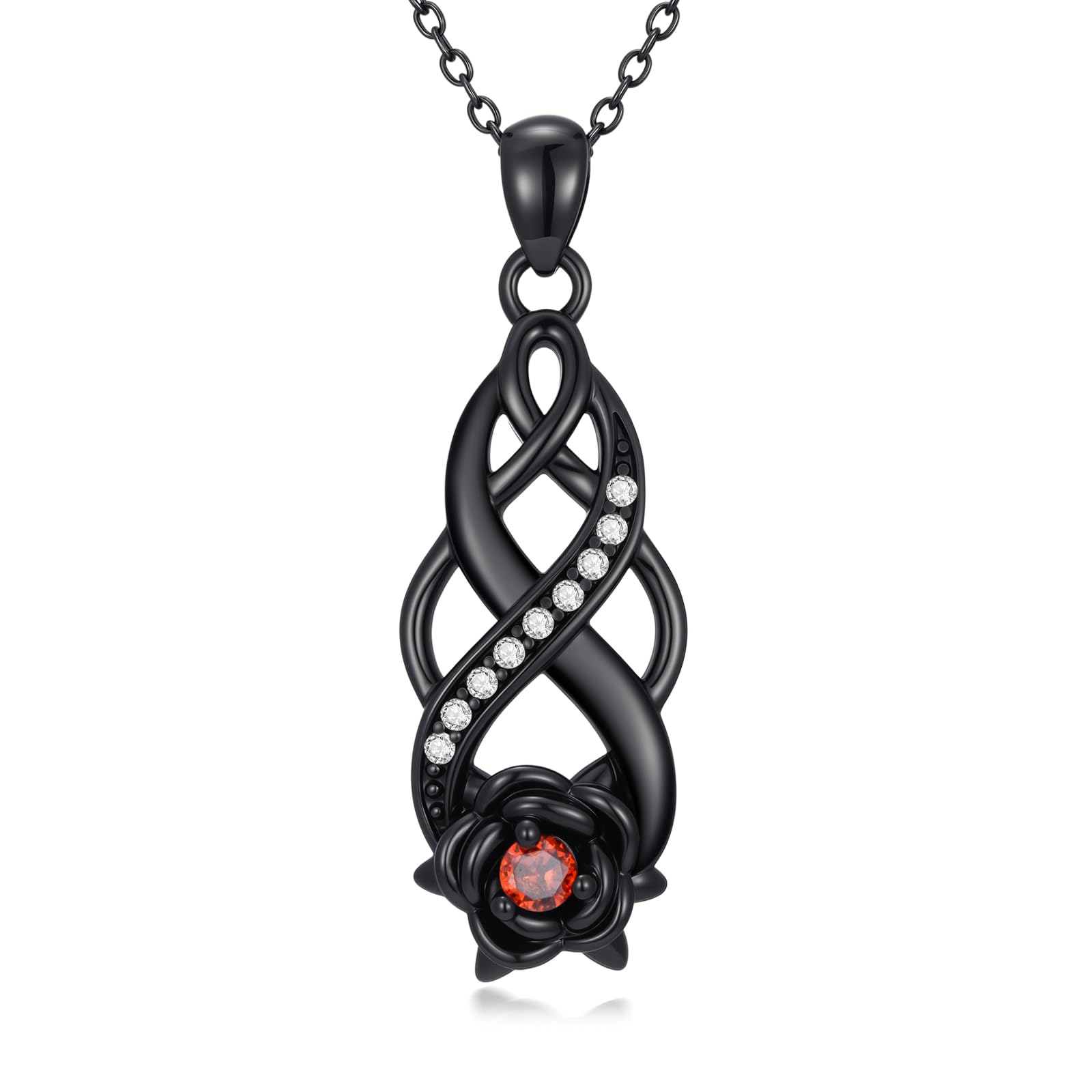 Midir&Etain Collana da donna in argento Sterling 925 con nodo da strega, pipistrello, scheletro, collana gotica, regalo di Natale e Halloween, per ragazze amanti