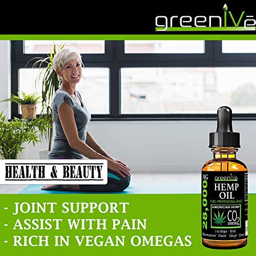 GreenIVe 28,000mg Hemp Oil for Pain, Stress, and Inflammation Vegan Omegas C02 Extraction Exclusively on Amazon (4)