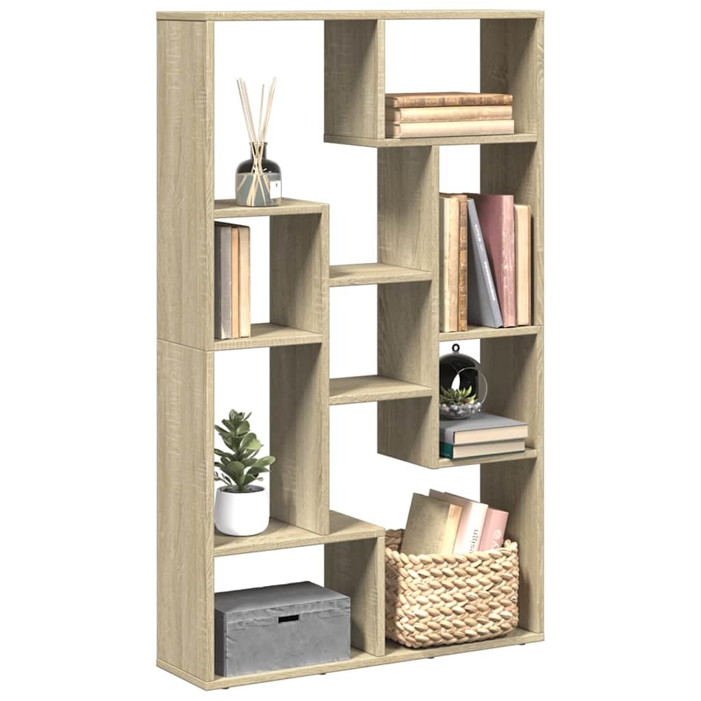 Générique Bibliotheque Bois Ingenierie 72x20x120,5 cm Chene Sonoma