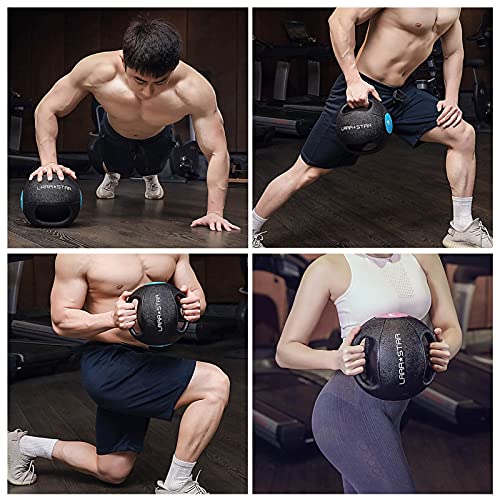 Médecine Balls HUA Ballon De Médecine Fitness Exercice 5kg, Balle Médicinale Élastique À Double Poignée, Balle De Gravité D'entraînement À L'équilibre Agile, Équipement De Fitness Multifonctionnel – Image 3