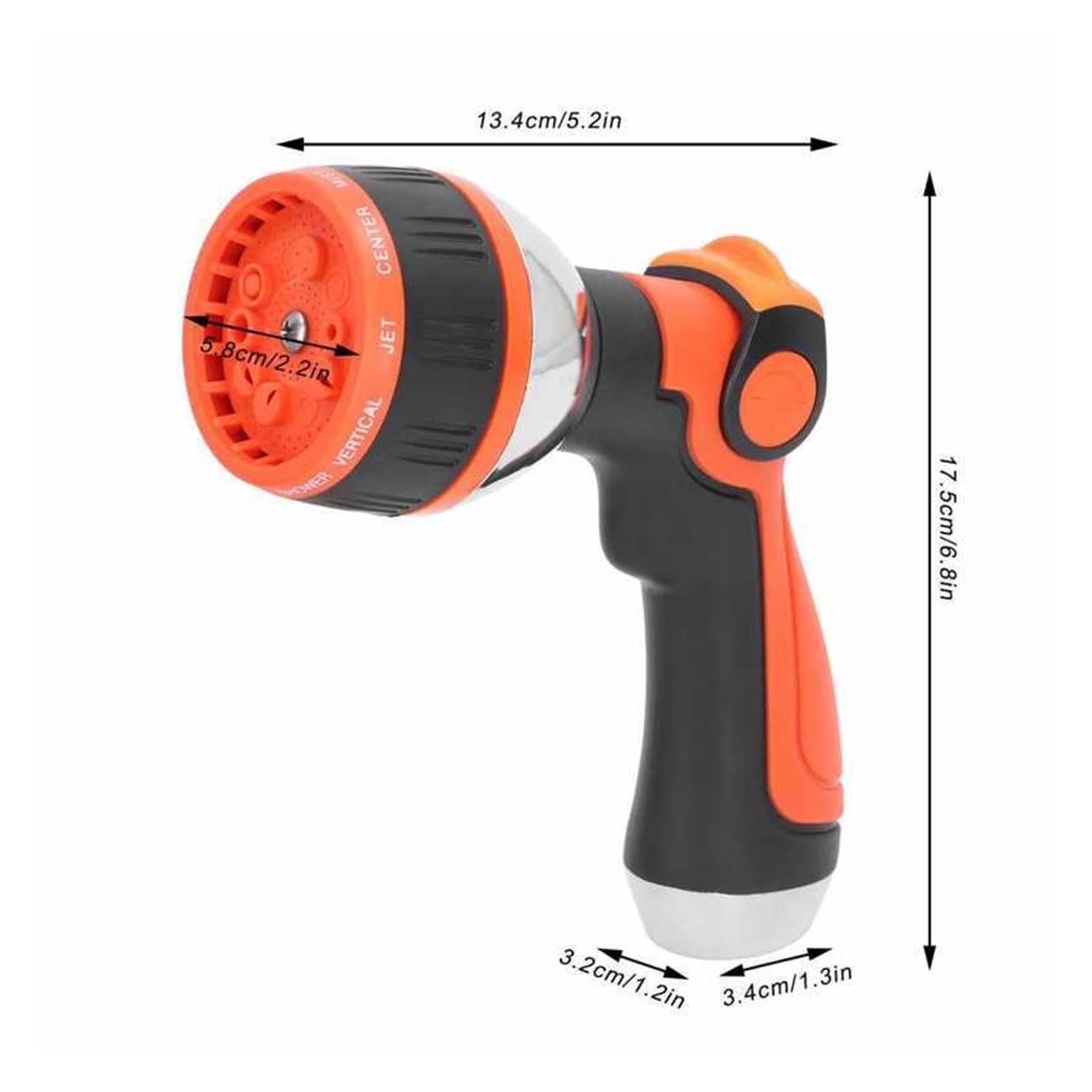 IKOCHI Ugello da Giardino Spruzzatore 10 Motivi Regolabili Prato ad Alta Pressione Acqua Tubo Flessibile Acqua Ugello Multifunzione Giardino Multifunzione Spray ad Alta Pressione