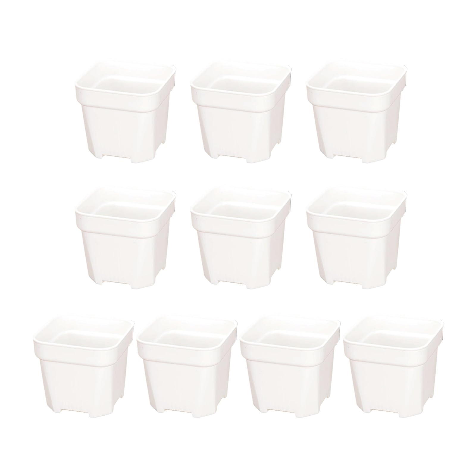 hogtnd Set of 10 Breathable Plastic Containers Flower Pots Special for Succulent Plants Balcony Plants Beginner Garden