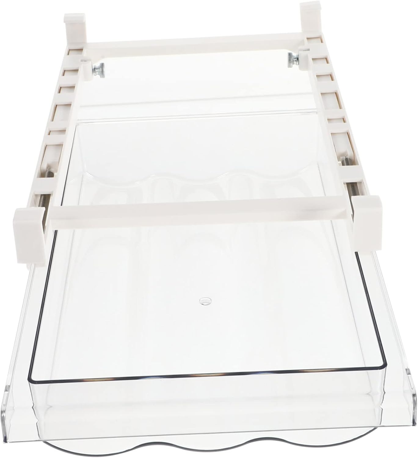 Mobestech 1pc Capacity Egg Storage Box Drawer Style Container for Fridge Convenient Egg Organizer with Spring Design Space Saving and Easy Access White