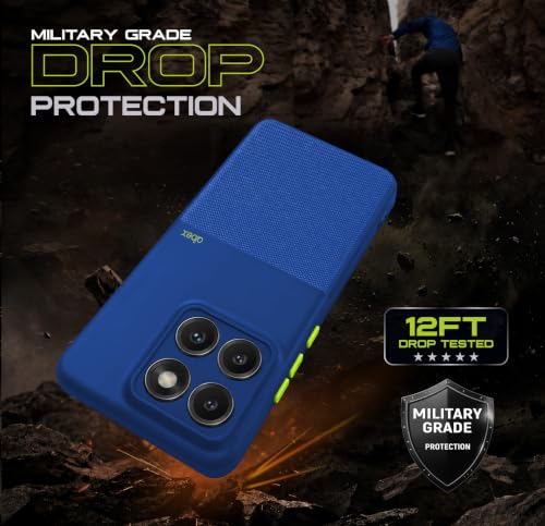 Image of AIBEX Premium Back Cover Case Compatible for Motorola Edge 70 Pro Plus 5G / Motorola Edge 70 Pro 5G|Scratch & Drop Tested Shockproof Matte Texture Case with Soft Microfibre Lining|Slim Fit - Blue
