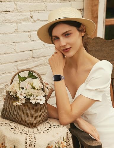Image of TOYOUTHS Dressy Bracelet Compatible with Apple Watch Bands 38 /40 /41 /42 /44 /45 /46 /49mm Women, Celtic Stainless Steel Metal Fancy Nice Pretty Strap for iWatch Series 11 10 9 8 7 6 5 4 Ultra /SE 3 2 1