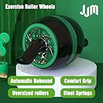 JJM Auto Rebound Exercise Roller - Abdominal Roller for Home Core Strength Training with Built-in Spring Resistance Auto Rebound - Image 2