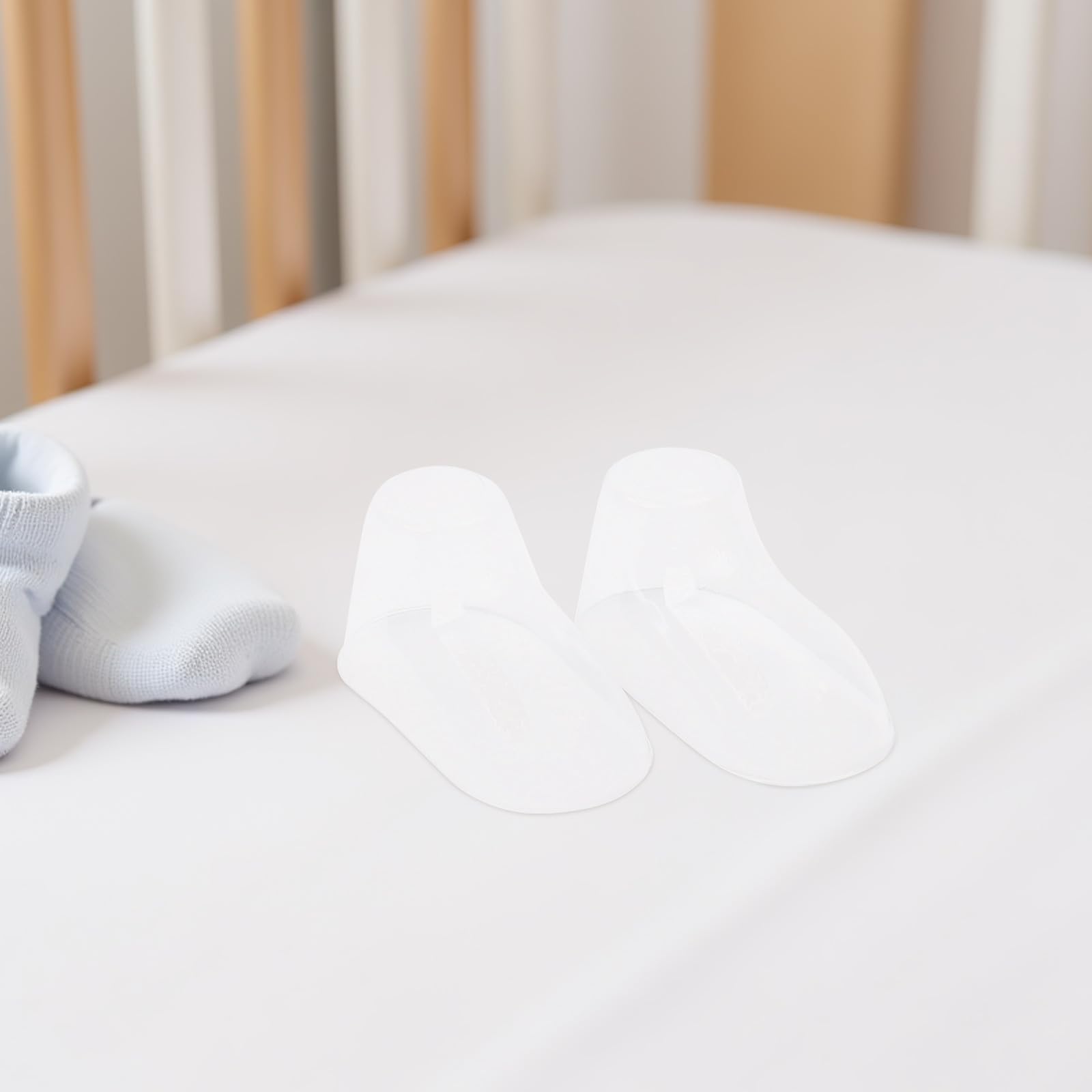 100 Stück Durchsichtige Pvc Babyfüße Schuhspanner für Kleinkinderschuhe Stabile Präsentationsständer zum Verformenvermeiden für Babysocken und Schuhe