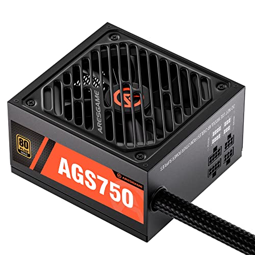 ARESGAME 750W Netzteil Semimodulares 80+ Gold Netzteil