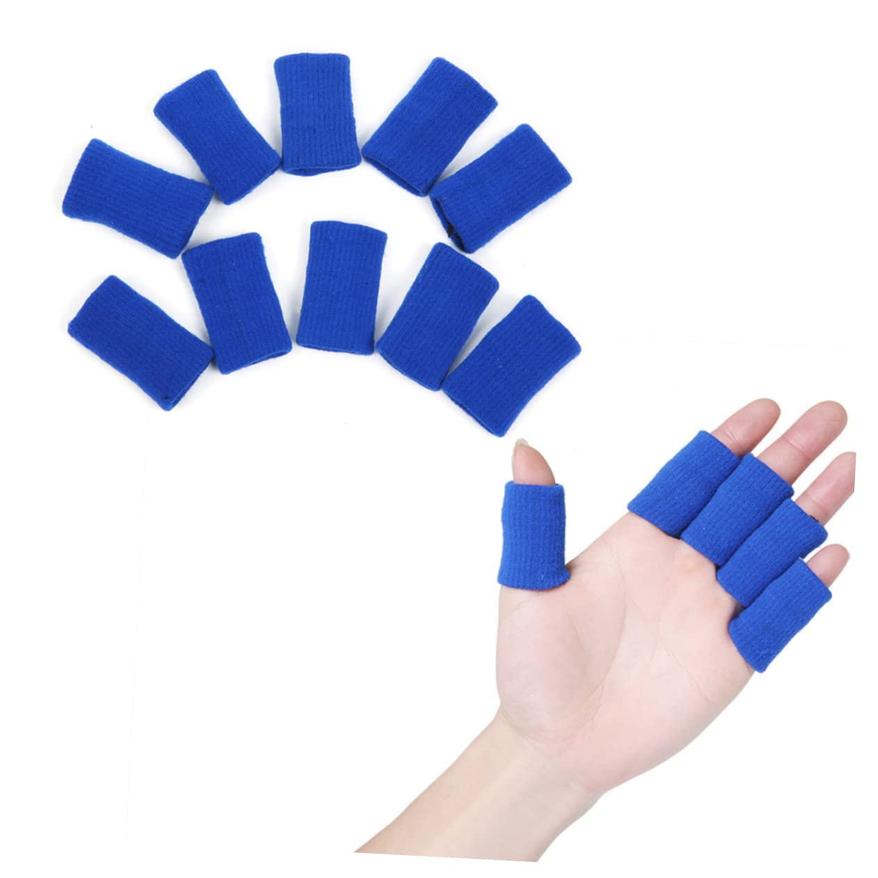IWOWHERO 10 Pack Sports Finger Guards Sports Finger Protector Elastic Compression Braces for