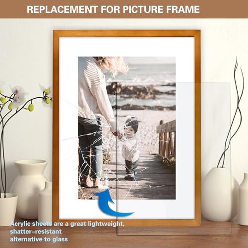 Image of 5 Pack 8.27 inch x 11.69 inch Clear Acrylic Sheet 0.08 inch /2mm Thick, A4 Clear Plexiglass Sheet, Plastic Plexiglass 21x29.7cm, Acrylic Board for Wall Crafts Glass Picture Frame DIY Projects Signs and Painting